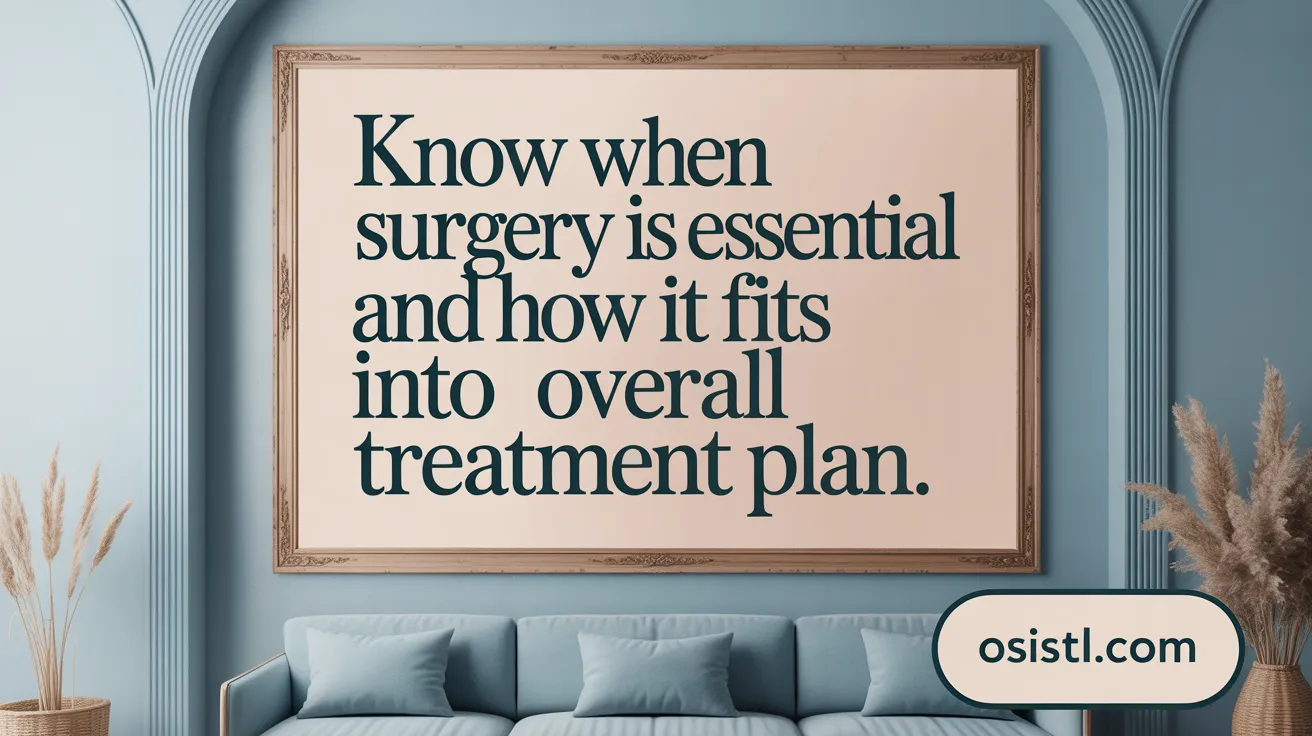 Know when surgery is essential and how it fits into the overall treatment plan.