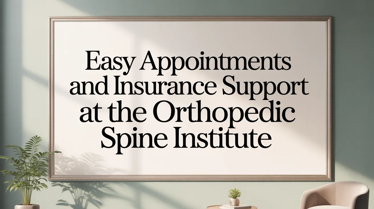 Easy Appointments and Insurance Support at the Orthopedic Spine Institute