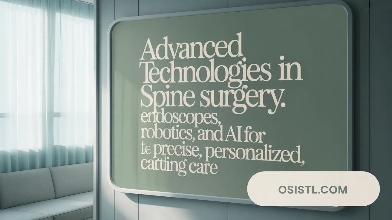 Advanced Technologies in Spine Surgery: Endoscopes, Robotics, and AI for Precise, Personalized Care