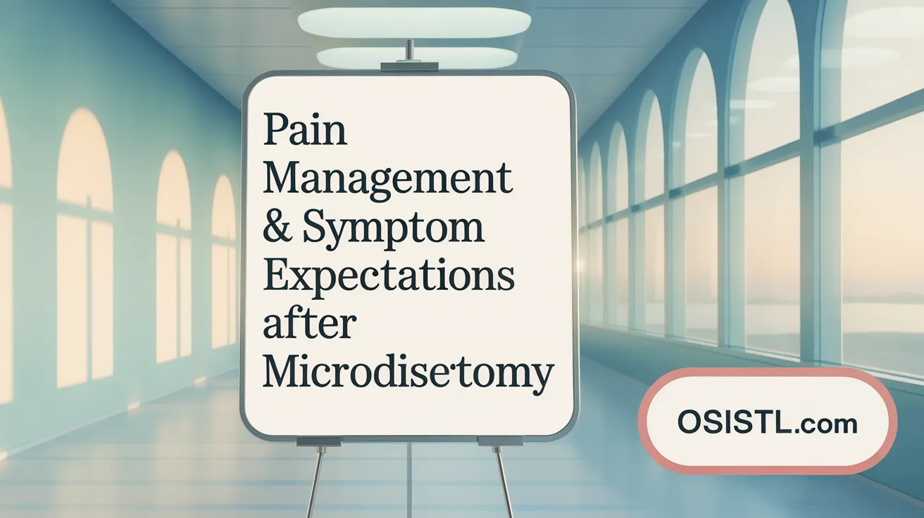Pain Management & Symptom Expectations After Microdiscectomy