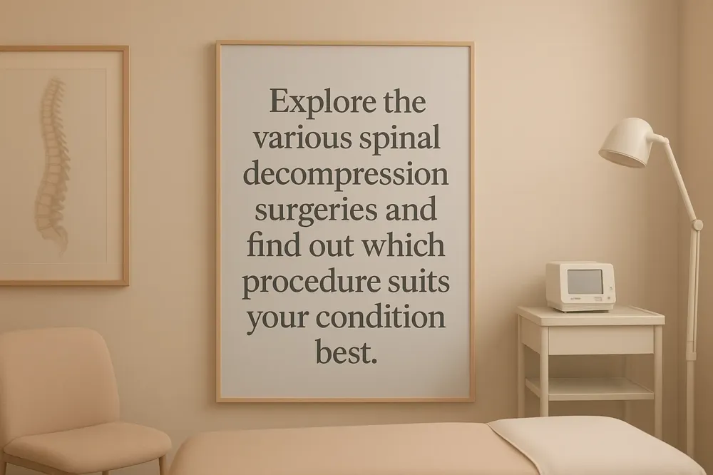 Explore the various spinal decompression surgeries and find out which procedure suits your condition best.