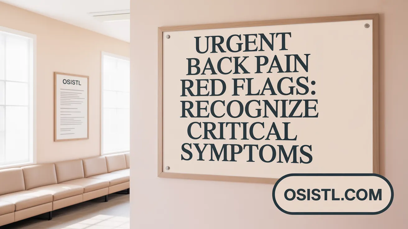 Urgent Back Pain Red Flags: Recognize Critical Symptoms