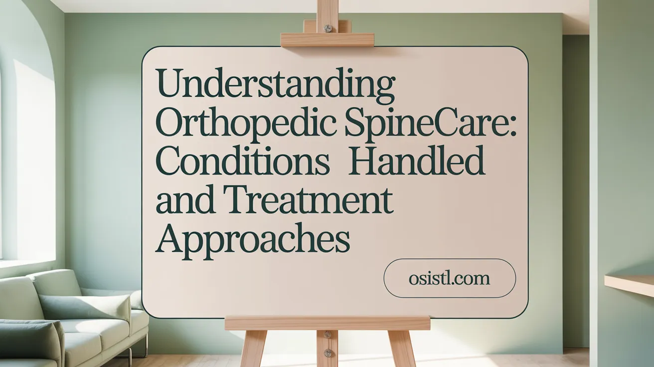Understanding Orthopedic Spine Care: Conditions Handled and Treatment Approaches