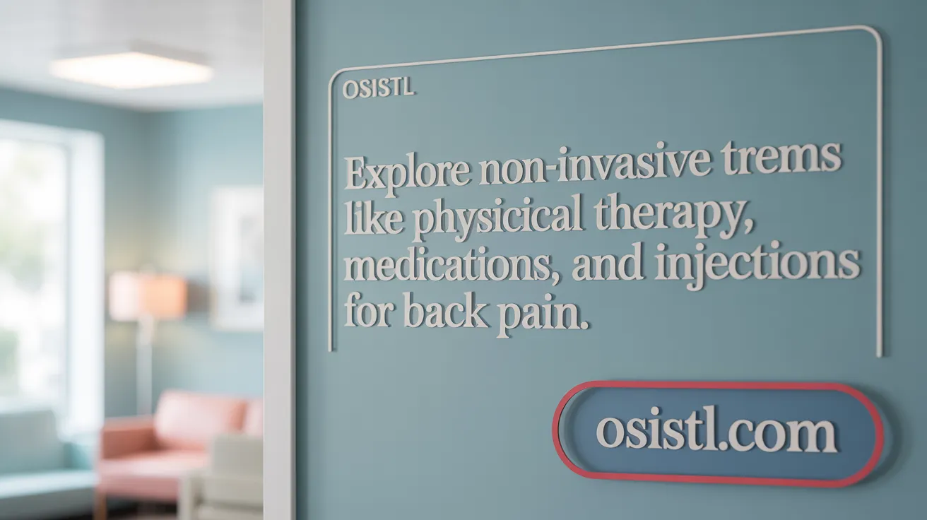 Explore non-invasive treatments like physical therapy, medications, and injections for back pain.