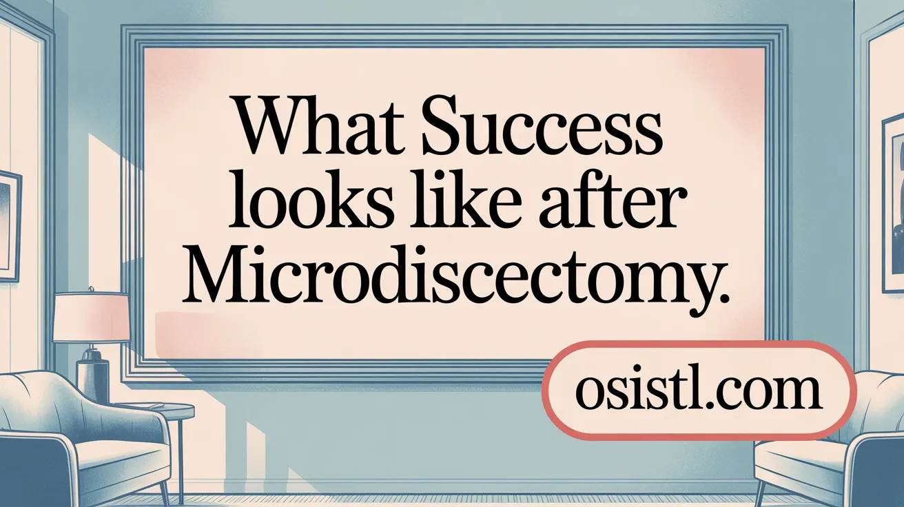 What Success Looks Like After Microdiscectomy