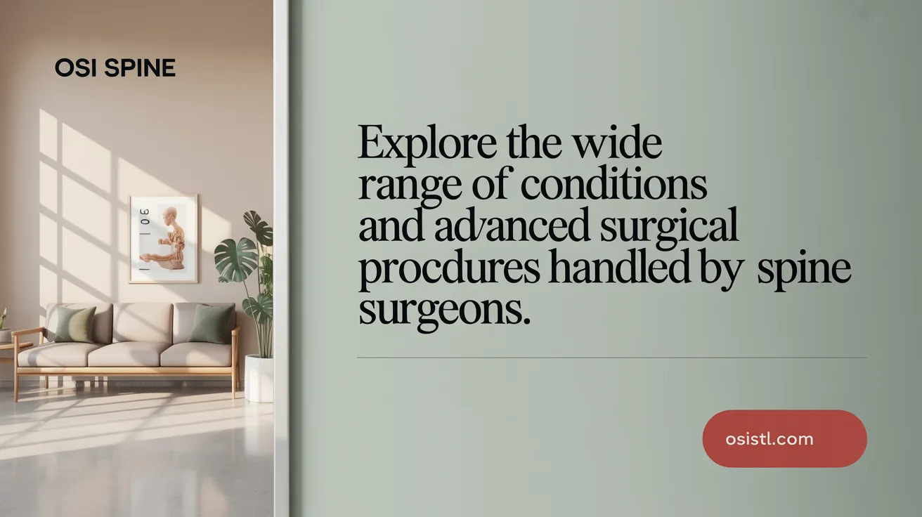 Explore the wide range of conditions and advanced surgical procedures handled by spine surgeons.