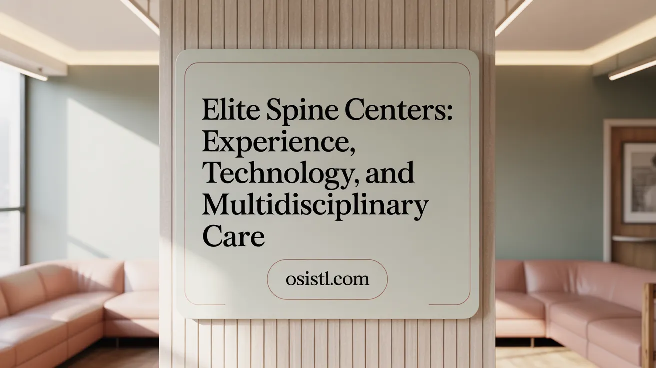 Elite Spine Centers: Experience, Technology, and Multidisciplinary Care