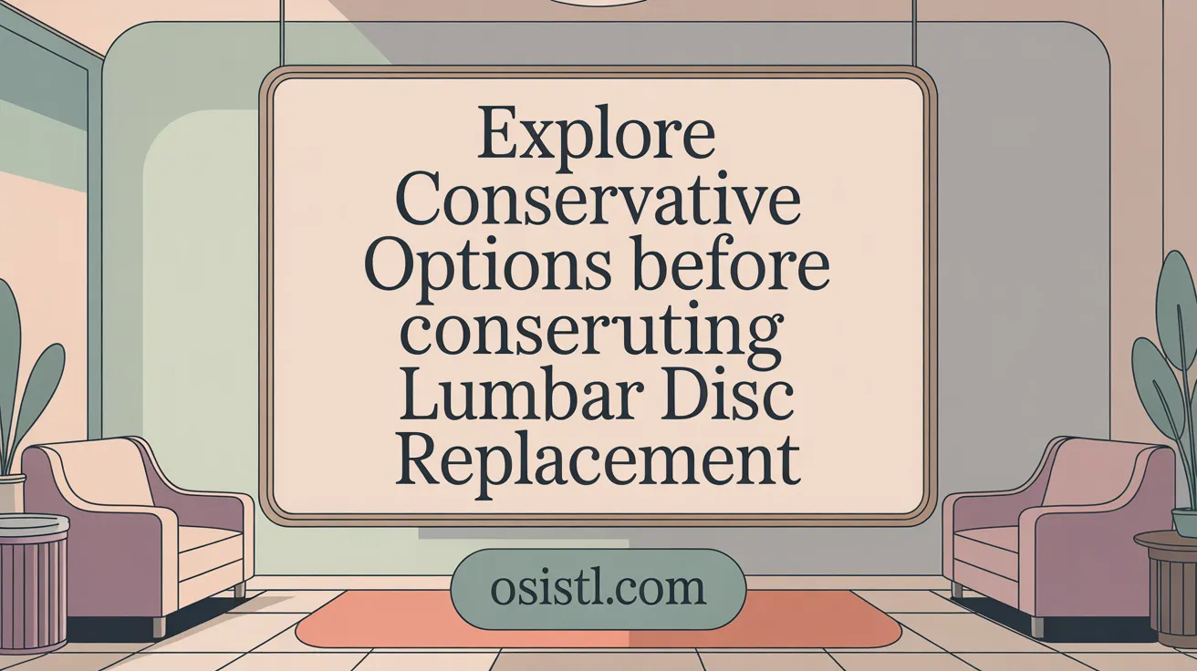 Explore Conservative Options Before Considering Surgical Lumbar Disc Replacement
