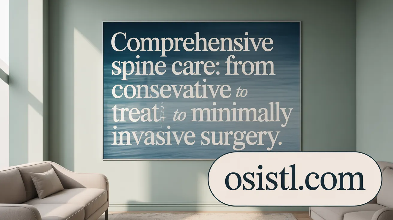 Comprehensive Spine Care: From Conservative Treatments to Minimally Invasive Surgery