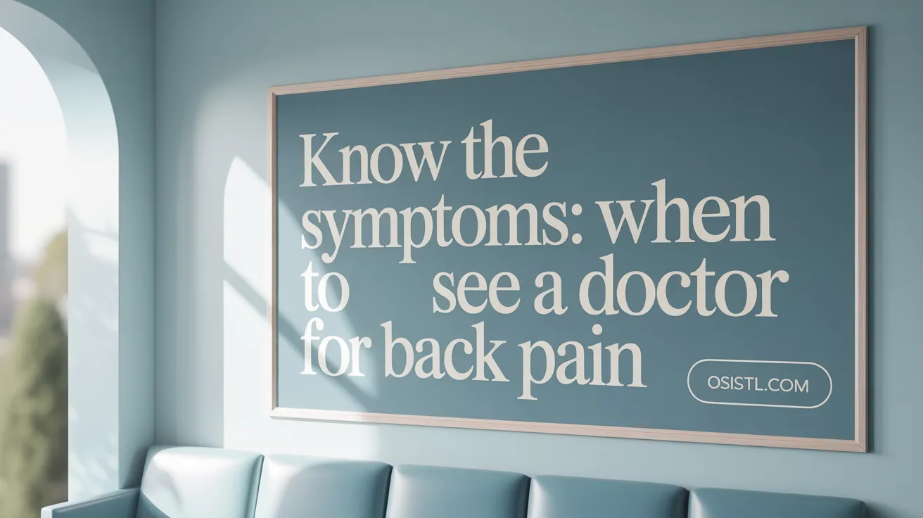 Know the Symptoms: When to See a Doctor for Back Pain
