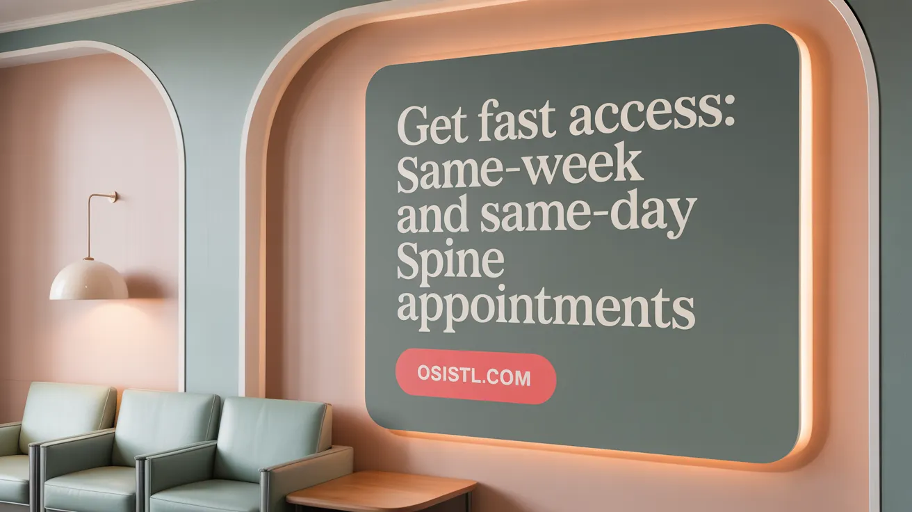 Get Fast Access: Same-Week and Same-Day Spine Appointments