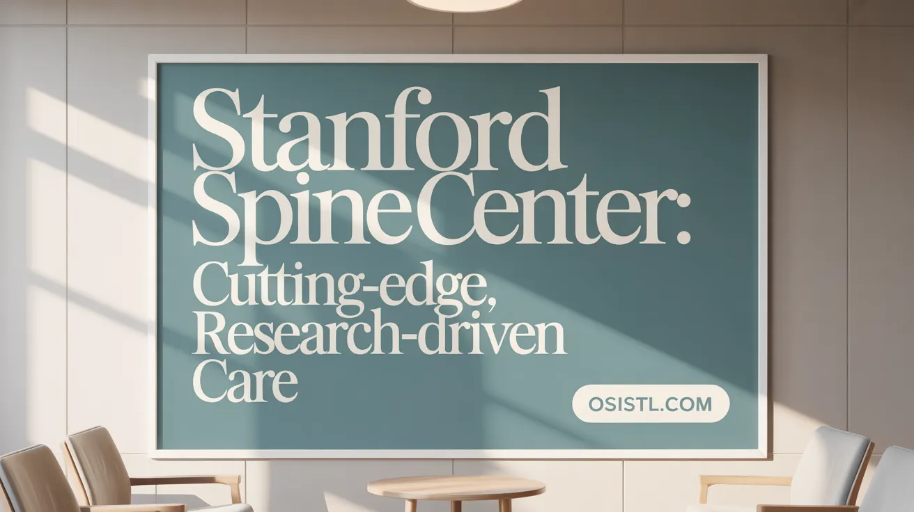 Stanford Spine Center: Cutting-Edge, Research-Driven Care