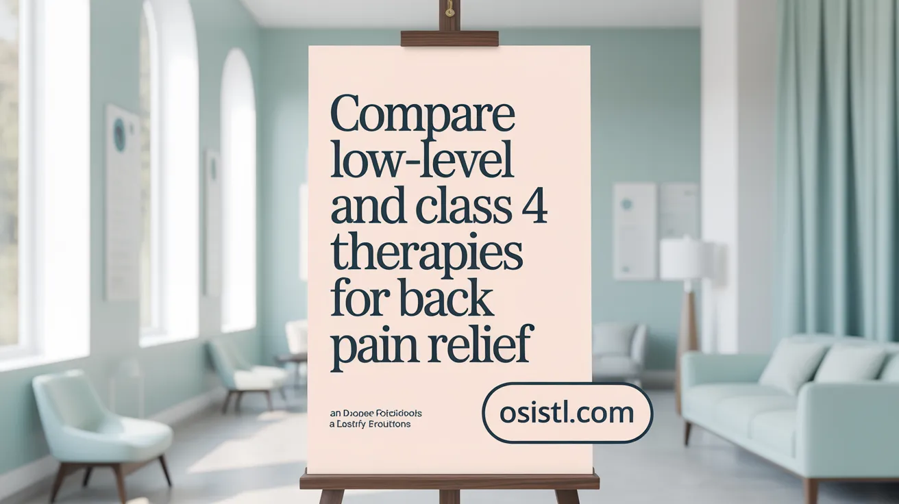 Compare Low-Level and Class 4 Laser Therapies for Back Pain Relief