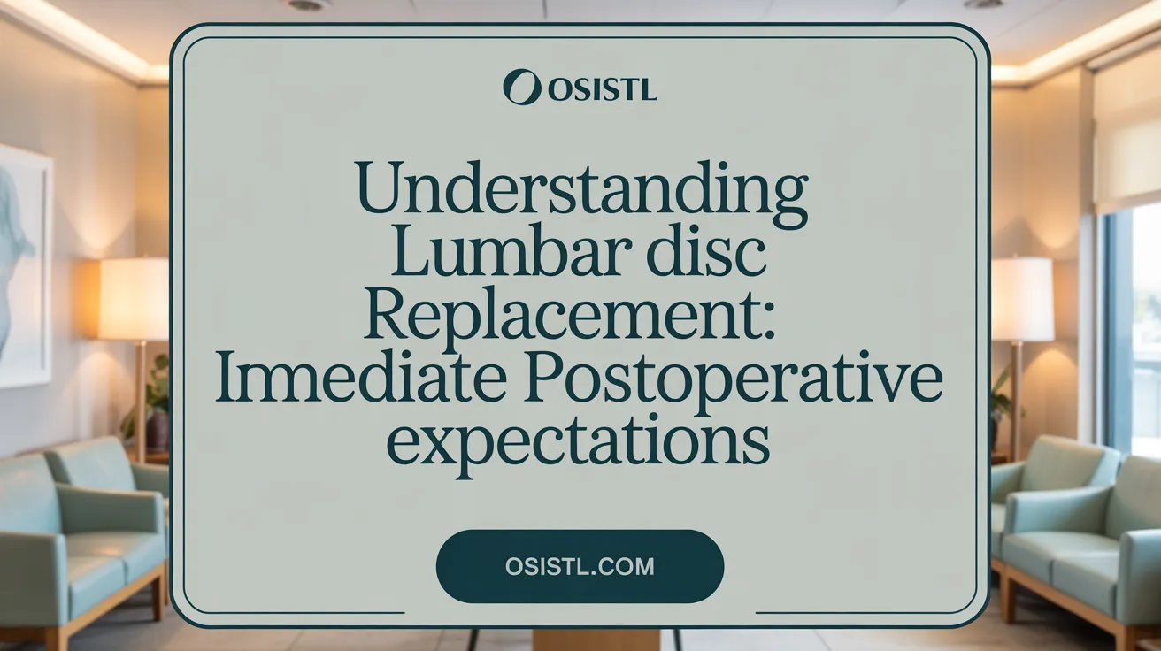 Understanding Lumbar Disc Replacement: Immediate Postoperative Expectations