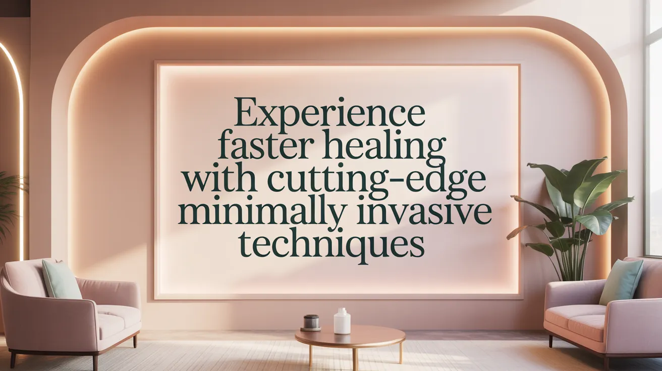 Experience Faster Healing with Cutting-Edge Minimally Invasive Techniques