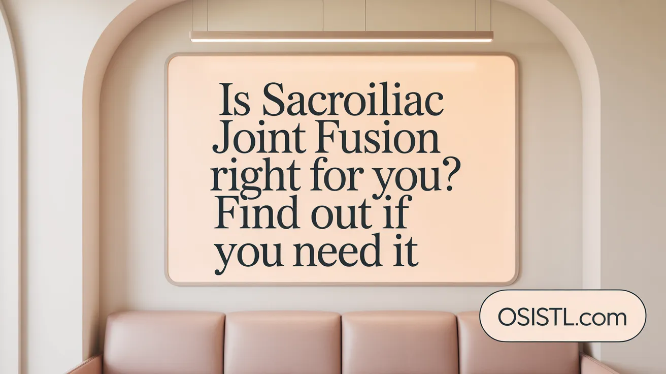 Is Sacroiliac Joint Fusion Right for You? Find Out if You Need It