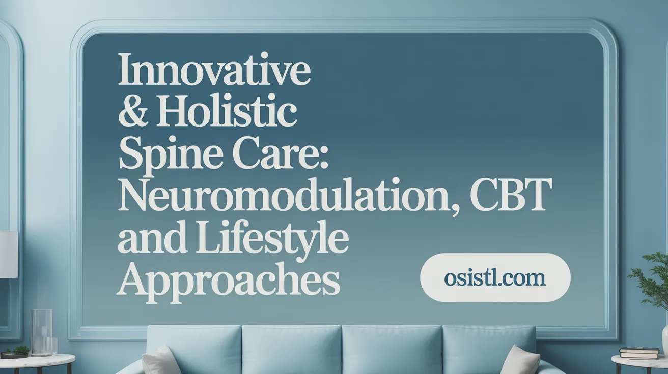 Innovative & Holistic Spine Care: Neuromodulation, CBT, and Lifestyle Approaches