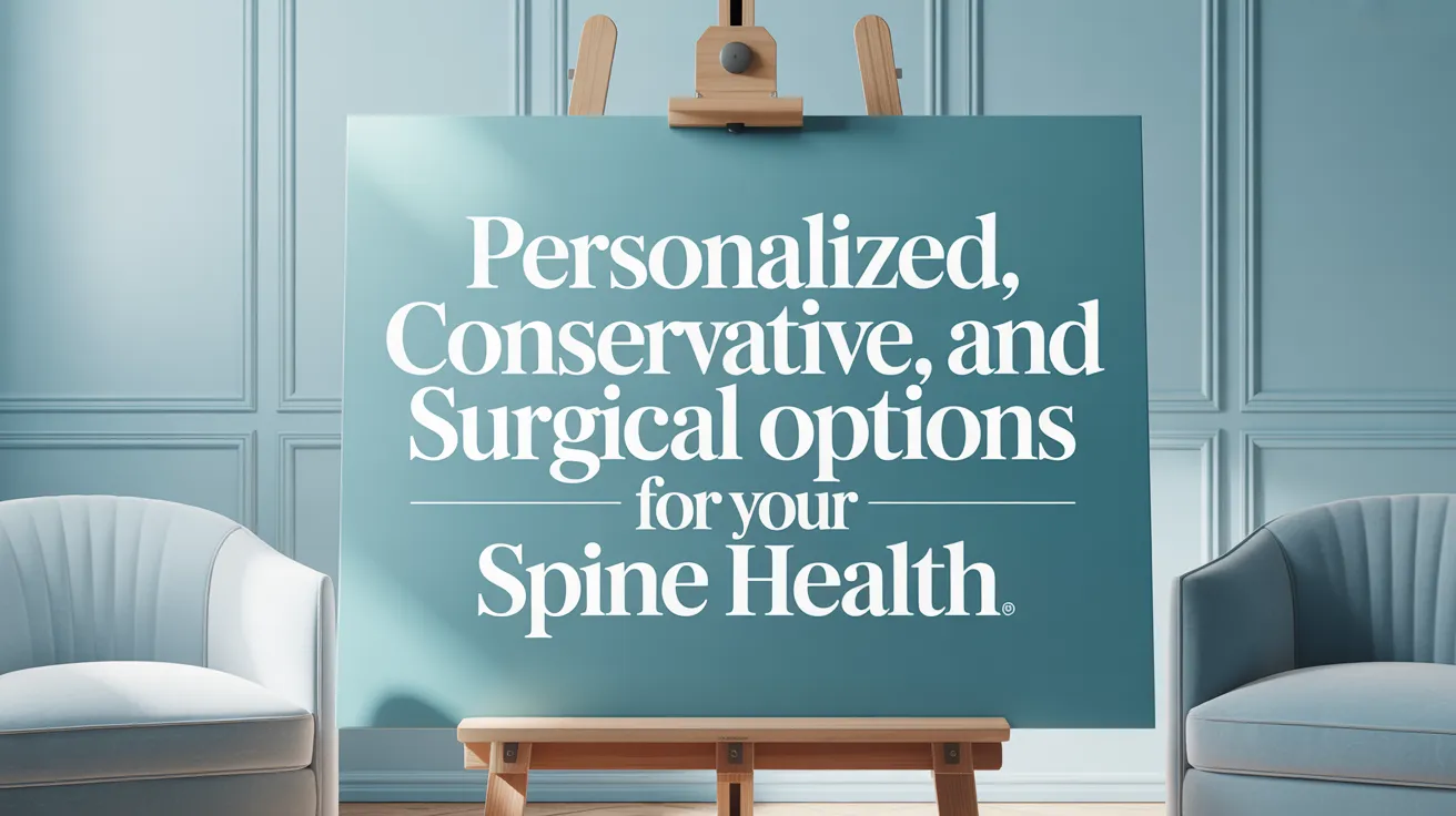 Personalized, Conservative, and Surgical Options for Your Spine Health