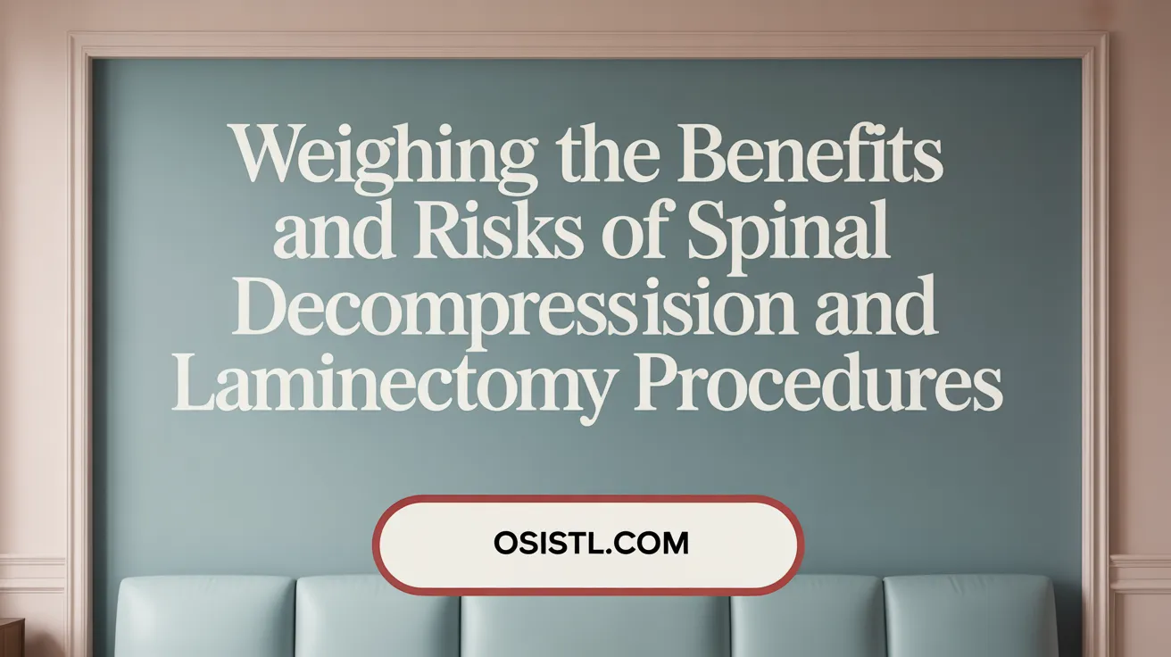 Weighing the benefits and risks of spinal decompression and laminectomy procedures
