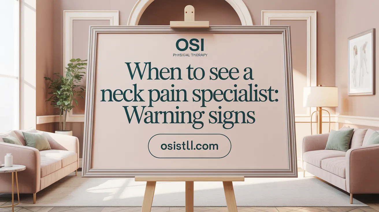 When to See a Neck Pain Specialist: Warning Signs