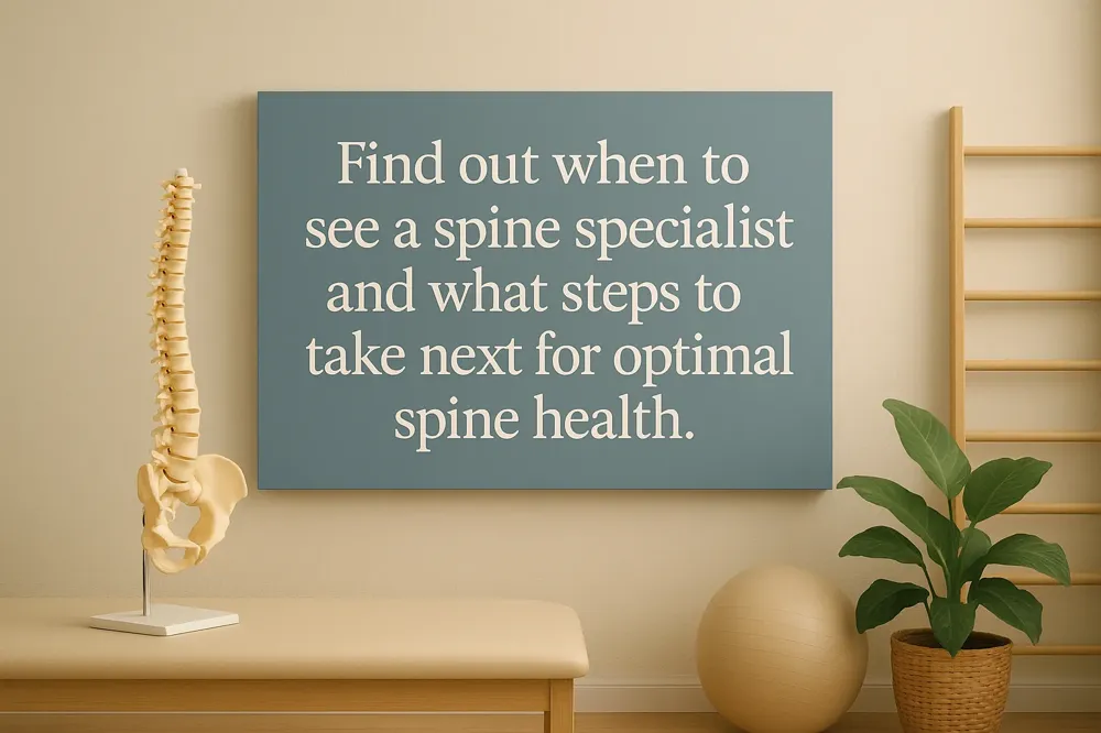 Find out when to see a spine specialist and what steps to take next for optimal spine health.