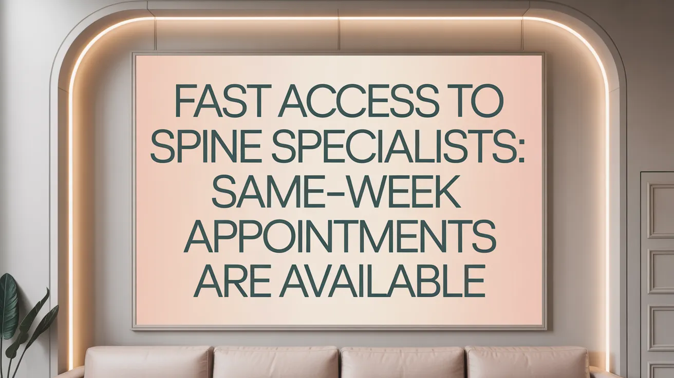 Fast Access to Spine Specialists: Same-Week Appointments Are Available