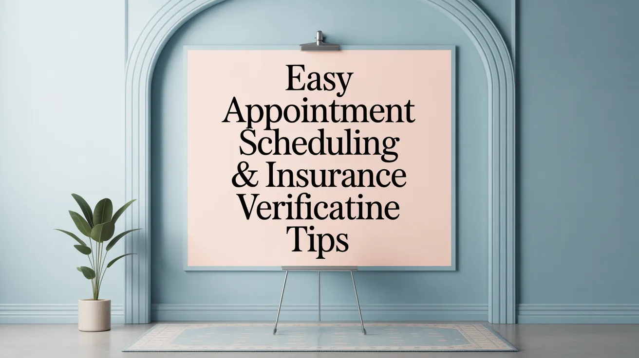 Easy Appointment Scheduling & Insurance Verification Tips