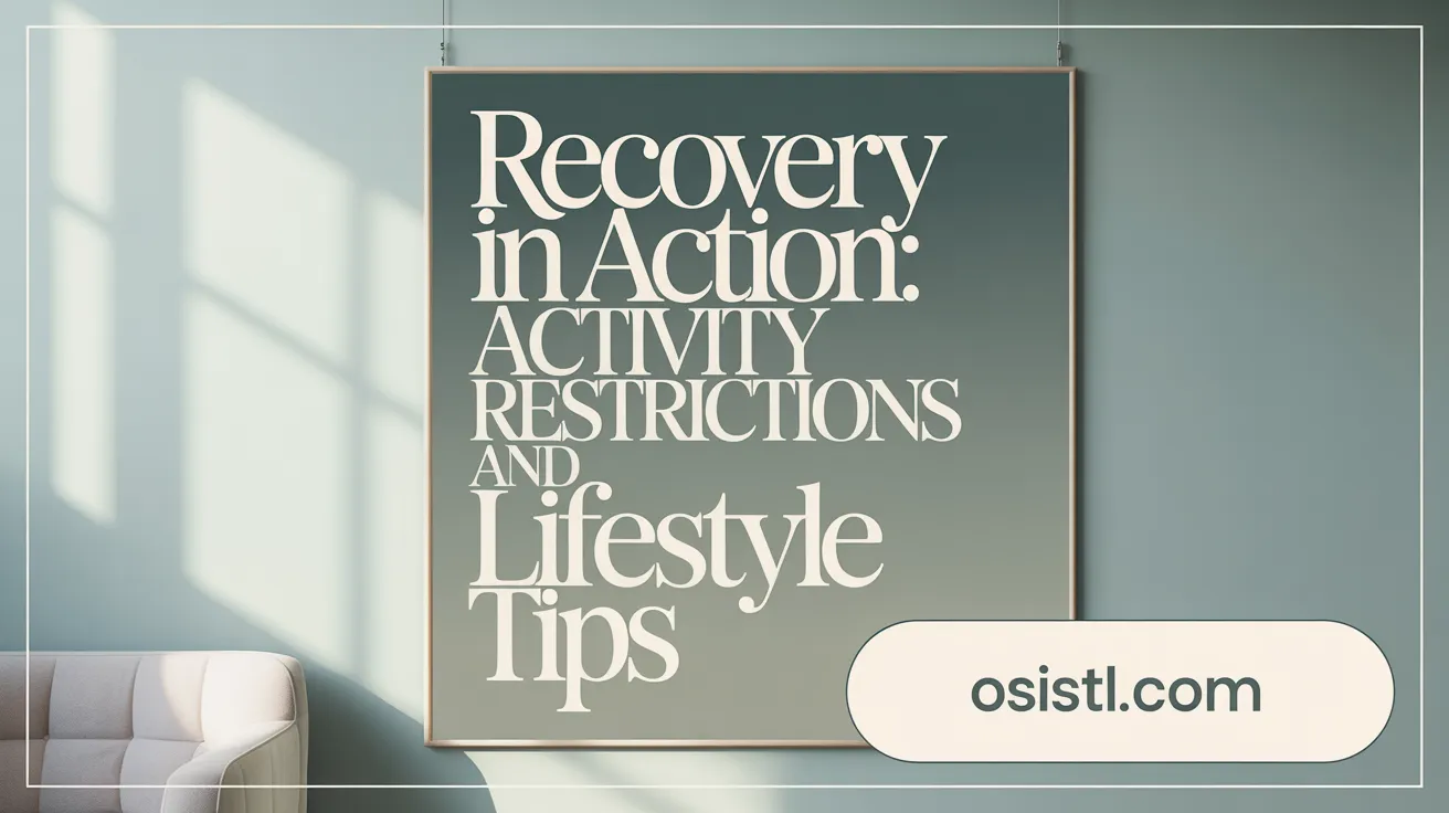 Recovery in Action: Activity Restrictions and Lifestyle Tips