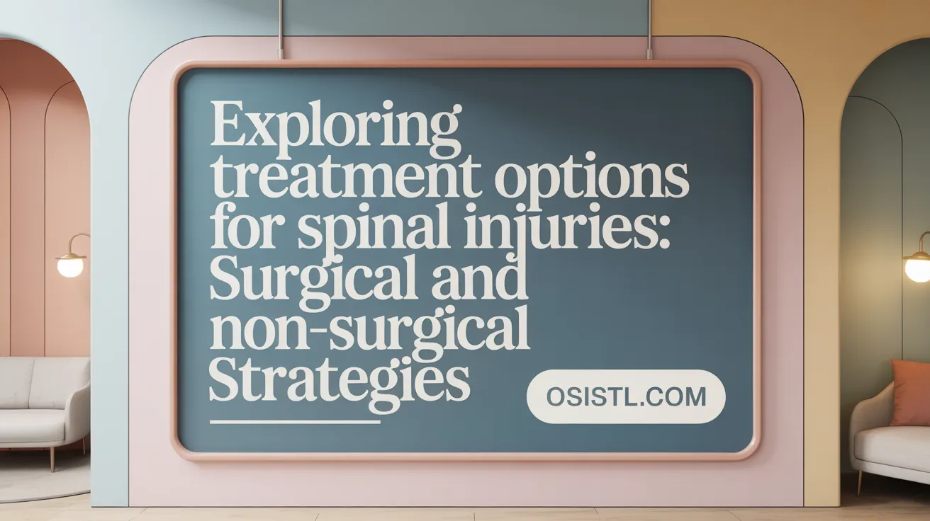 Exploring Treatment Options for Spinal Injuries: Surgical and Non-Surgical Strategies