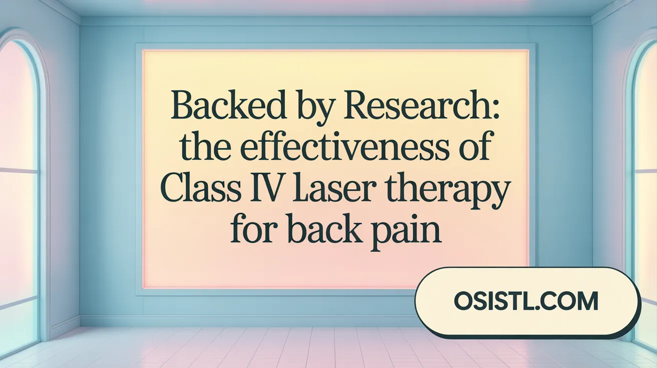 Backed by Research: The Effectiveness of Class IV Laser Therapy for Back Pain
