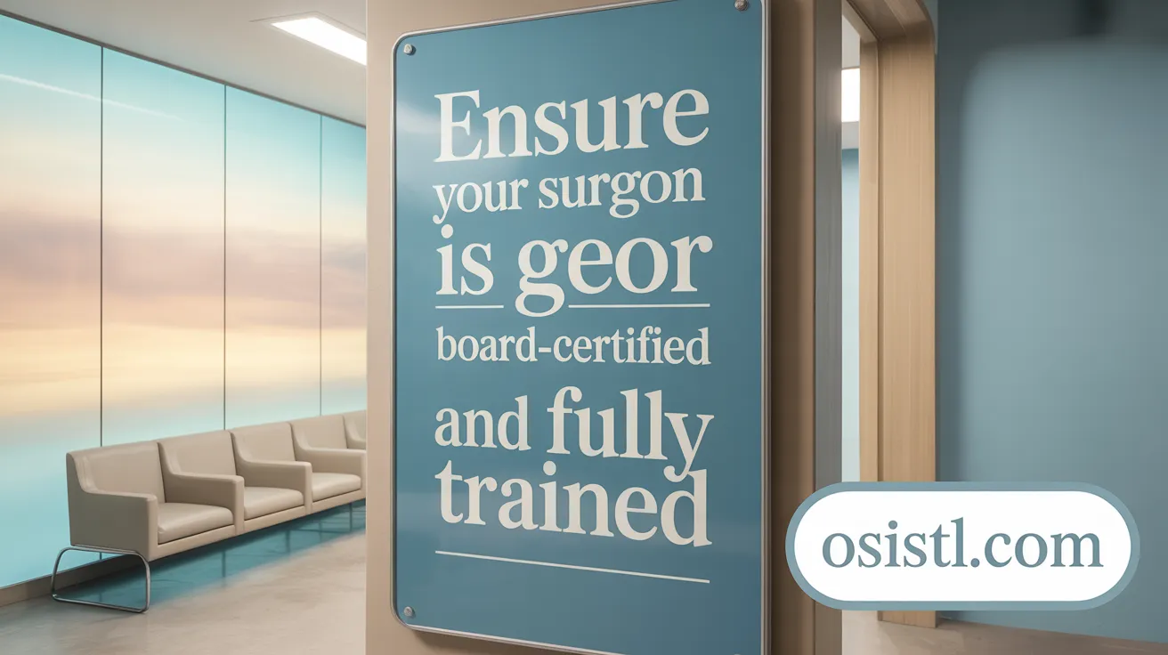 Ensure Your Surgeon is Board-Certified and Fully Trained