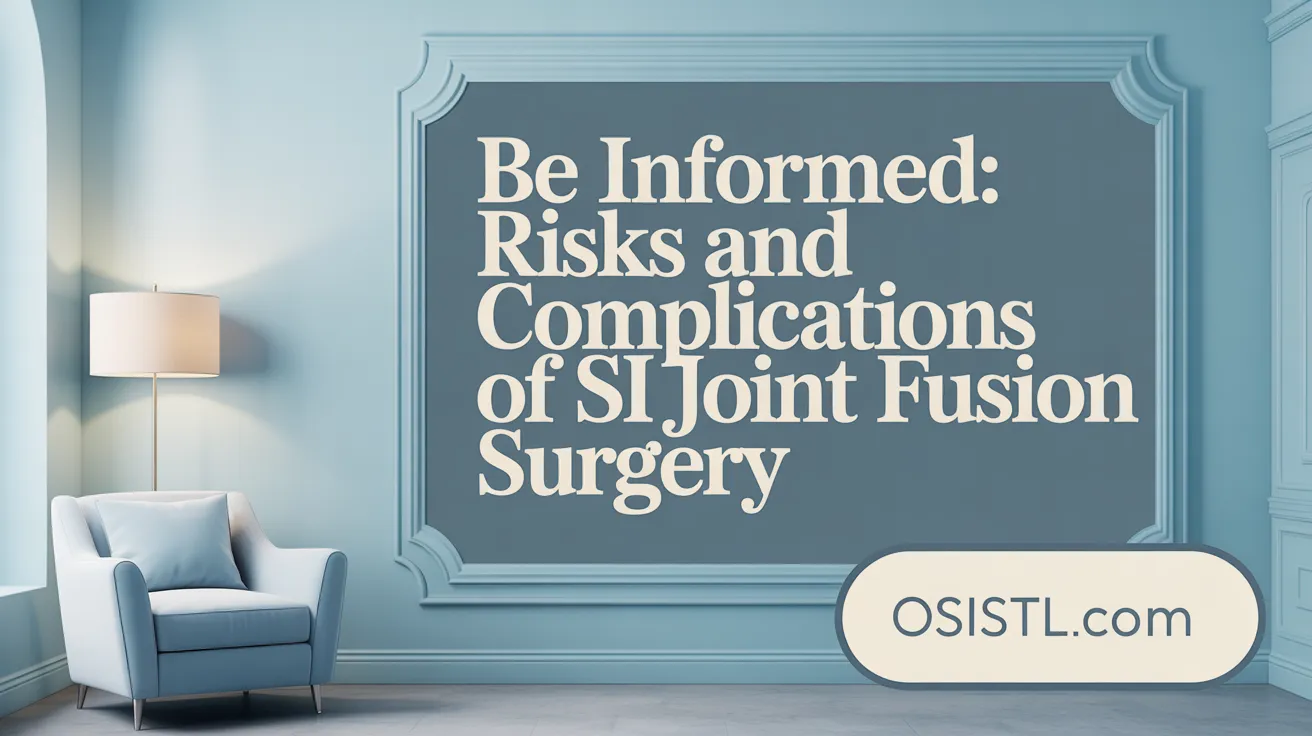 Be Informed: Risks and Complications of SI Joint Fusion Surgery