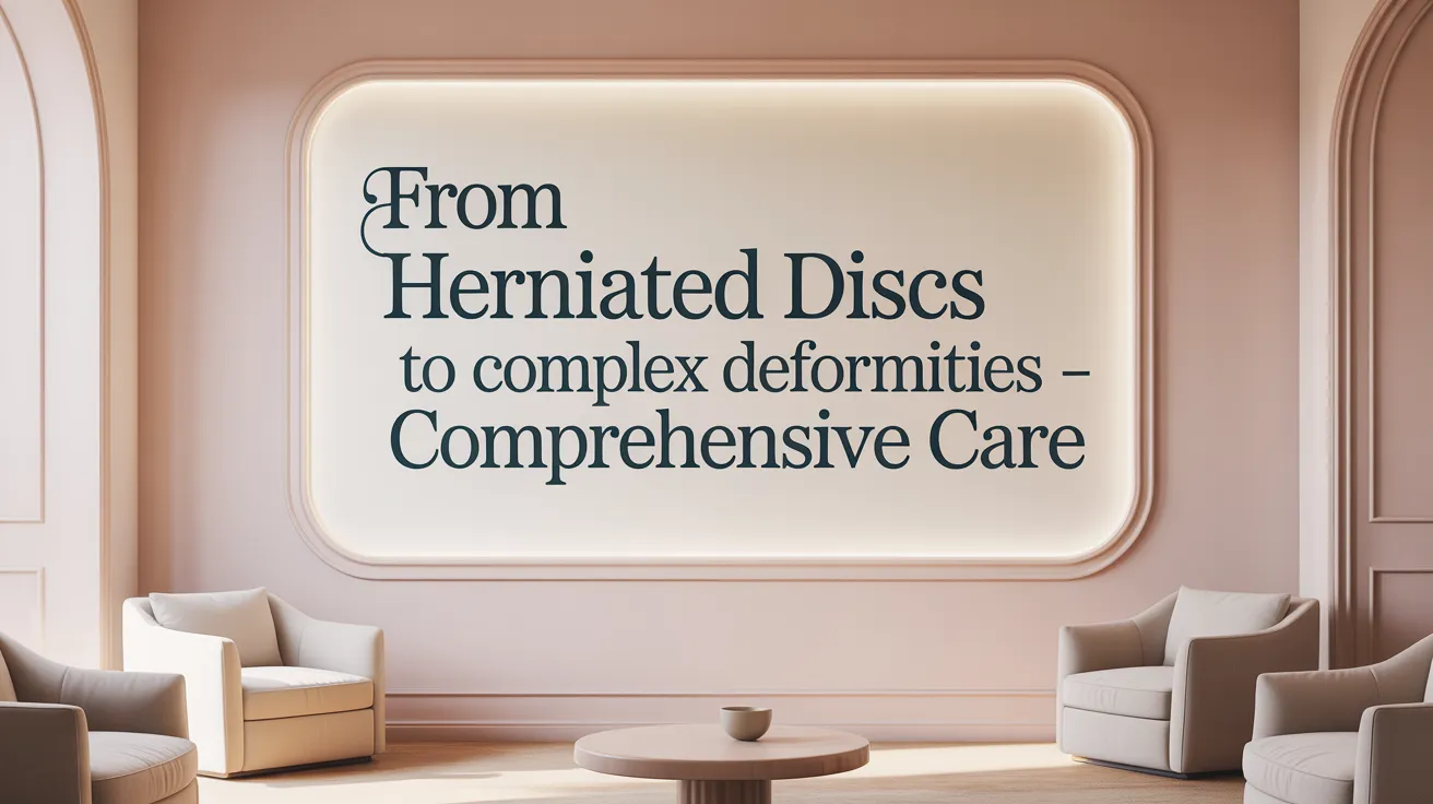 From Herniated Discs to Complex Deformities – Comprehensive Care