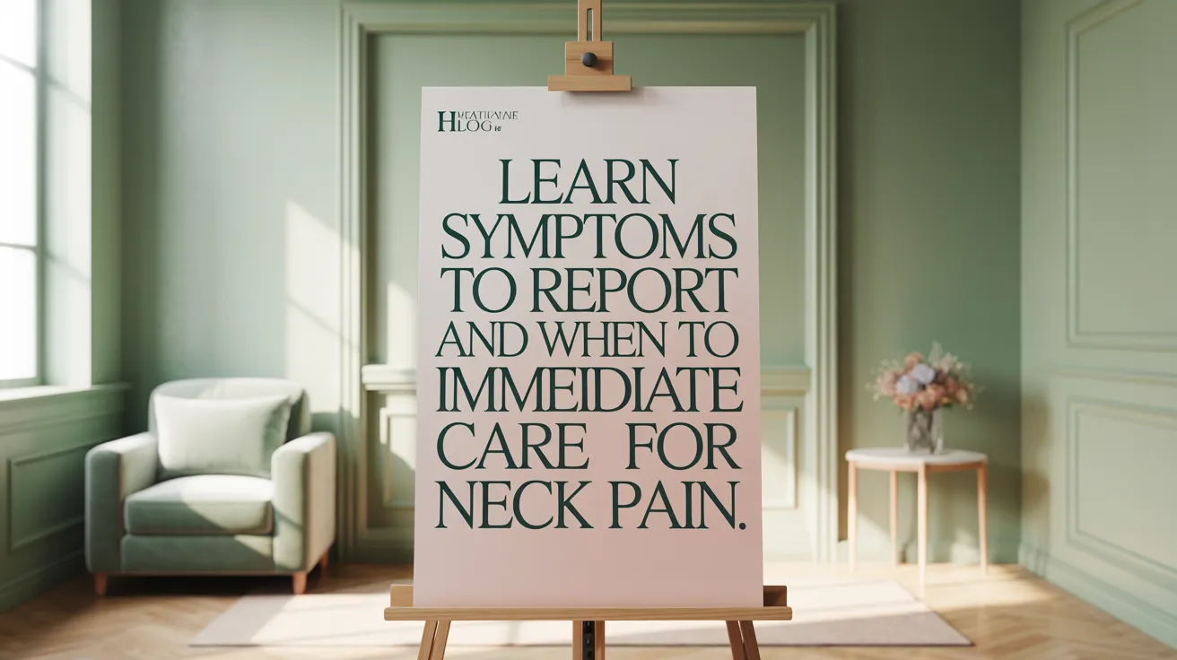 Learn Symptoms to Report and When to Seek Immediate Care for Neck Pain