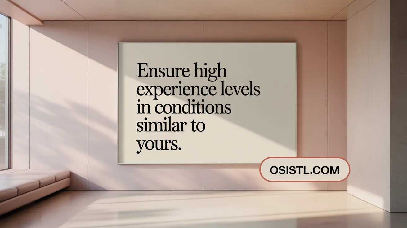 Ensure High Experience Levels in Conditions Similar to Yours