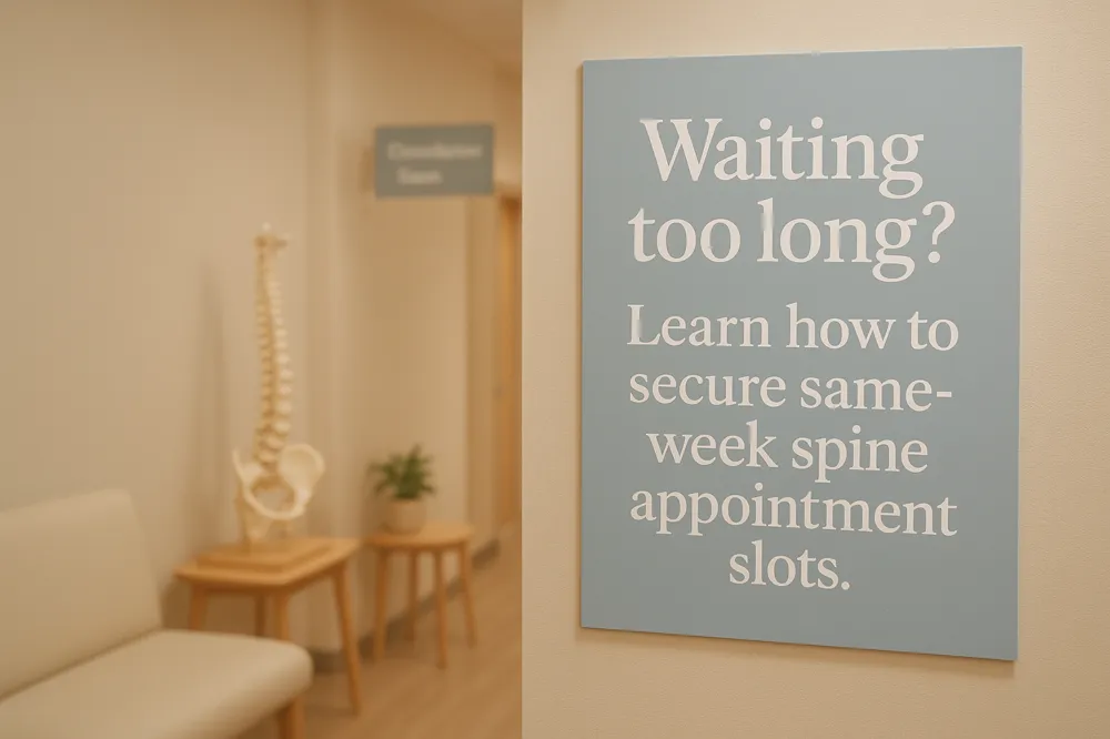 Waiting too long? Learn how to secure same-week spine appointment slots.