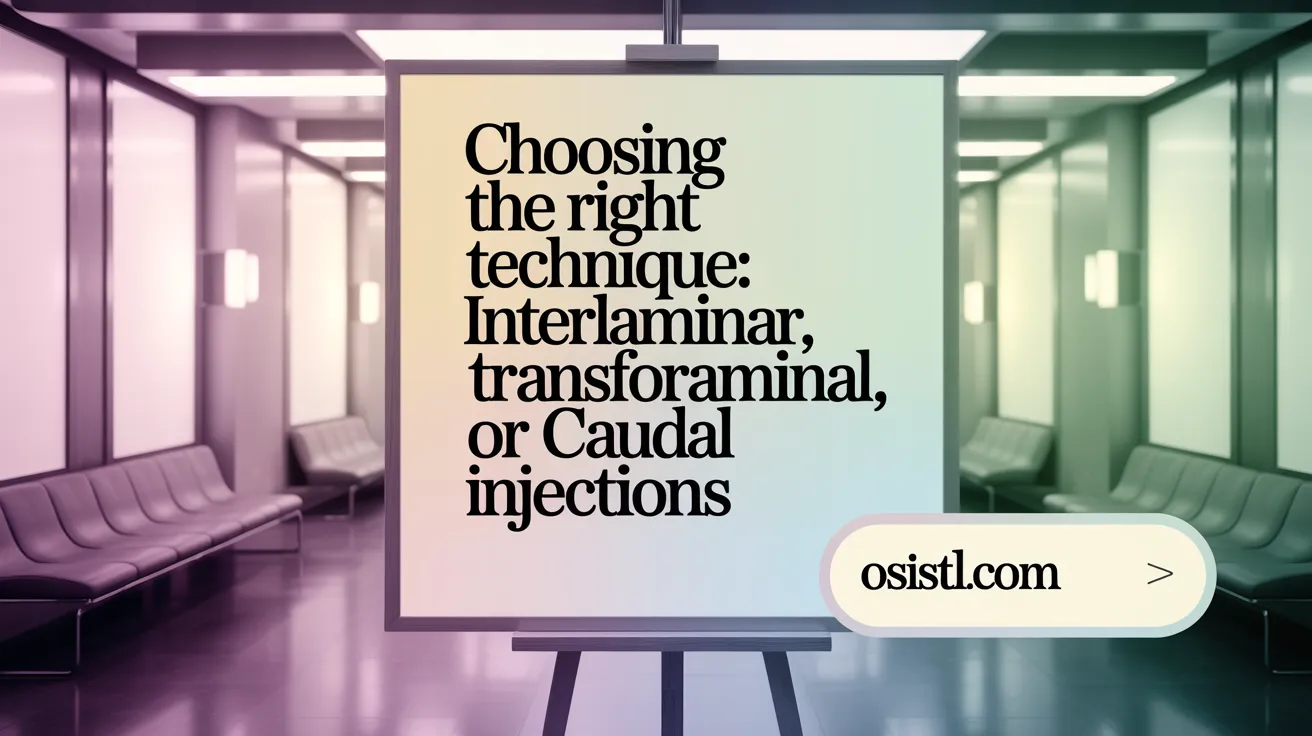 Choosing the Right Technique: Interlaminar, Transforaminal, or Caudal Injections