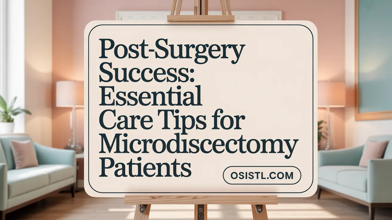 Post-Surgery Success: Essential Care Tips for Microdiscectomy Patients