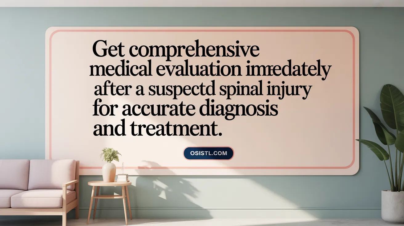 Get comprehensive medical evaluation immediately after a suspected spinal injury for accurate diagnosis and treatment.