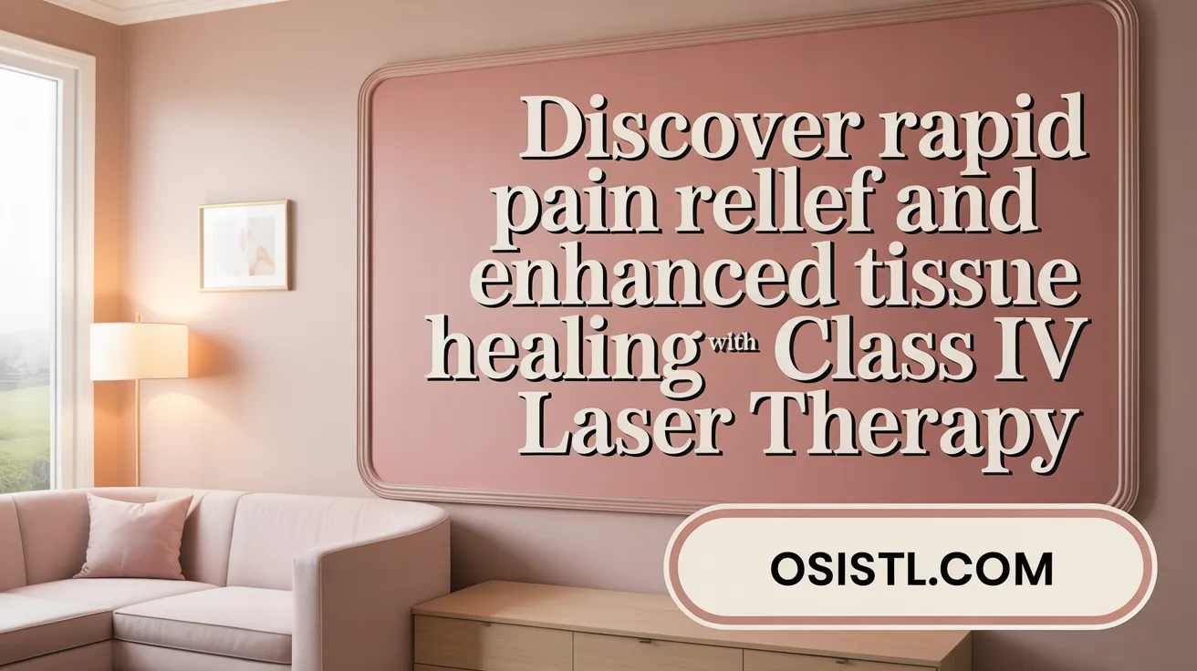 Discover Rapid Pain Relief and Enhanced Tissue Healing with Class IV Laser Therapy