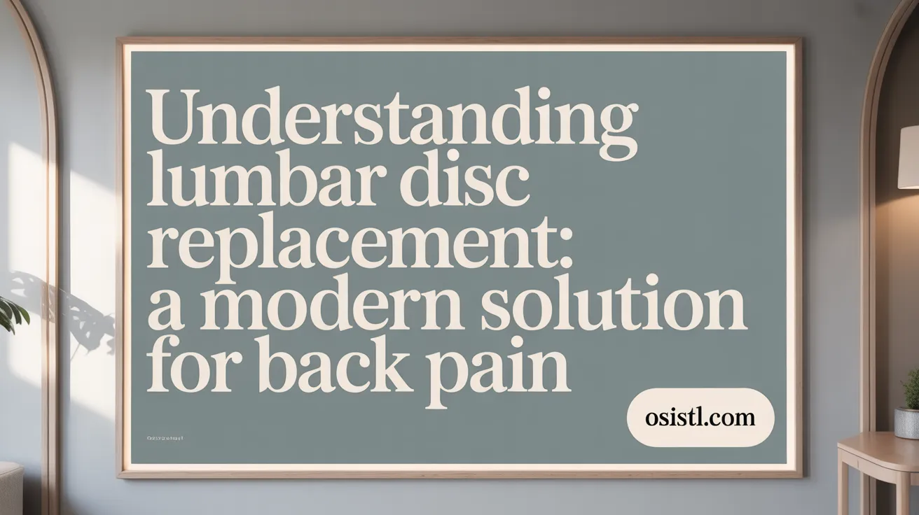 Understanding Lumbar Disc Replacement: A Modern Solution for Back Pain