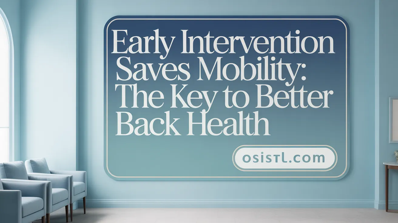 Early Intervention Saves Mobility: The Key to Better Back Health