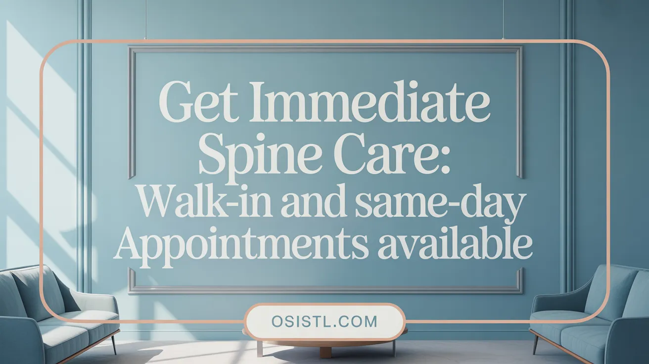 Get Immediate Spine Care: Walk-In and Same-Day Appointments Available