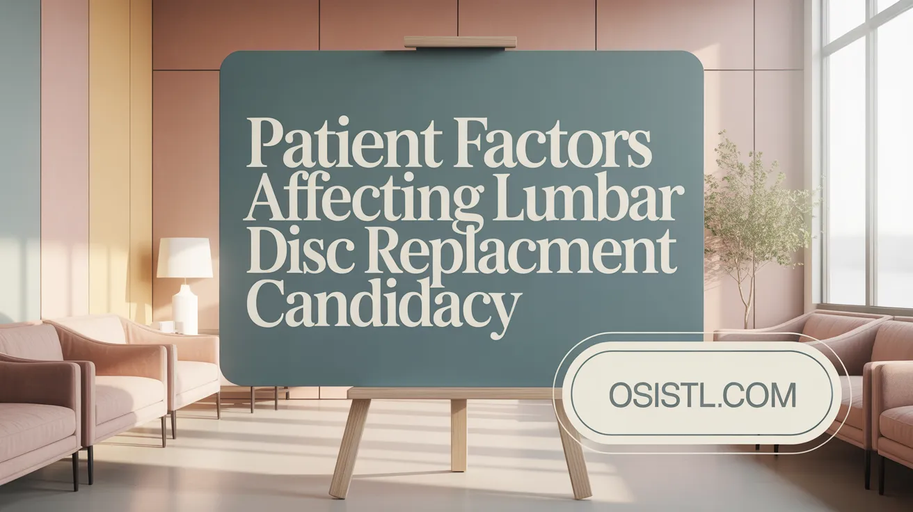 Patient Factors Affecting Lumbar Disc Replacement Candidacy