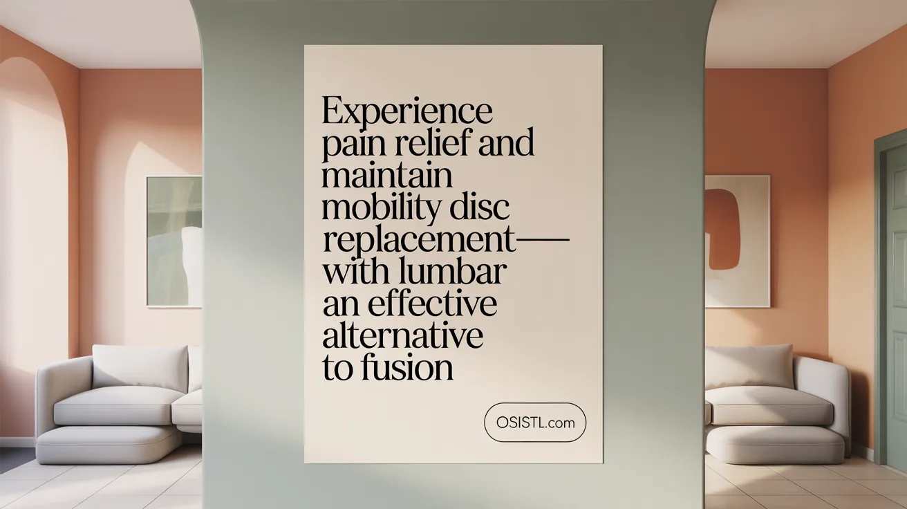 Experience pain relief and maintain mobility with lumbar disc replacement—an effective alternative to fusion.
