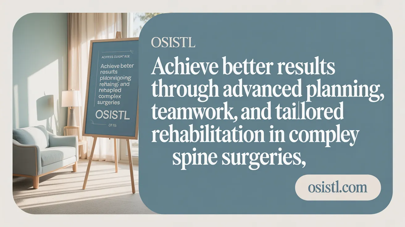 Achieve better results through advanced planning, teamwork, and tailored rehabilitation in complex spine surgeries.