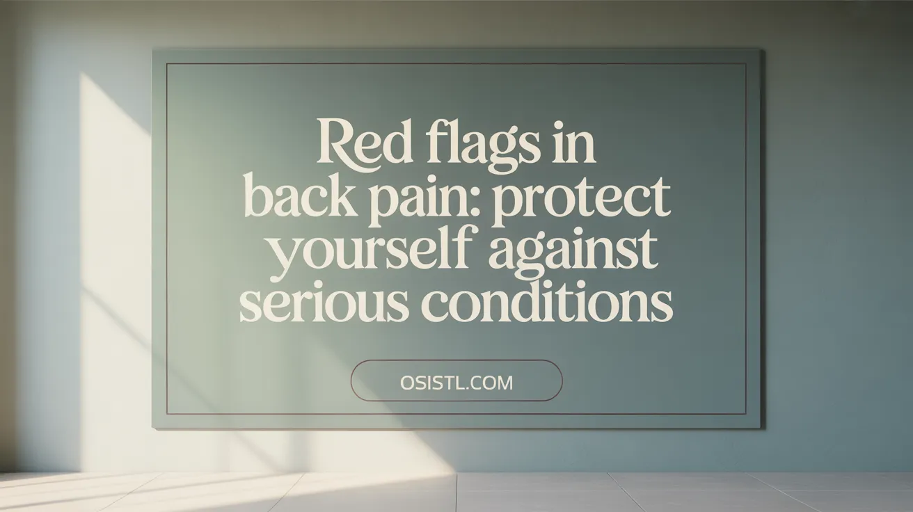 Red Flags in Back Pain: Protect Yourself Against Serious Conditions