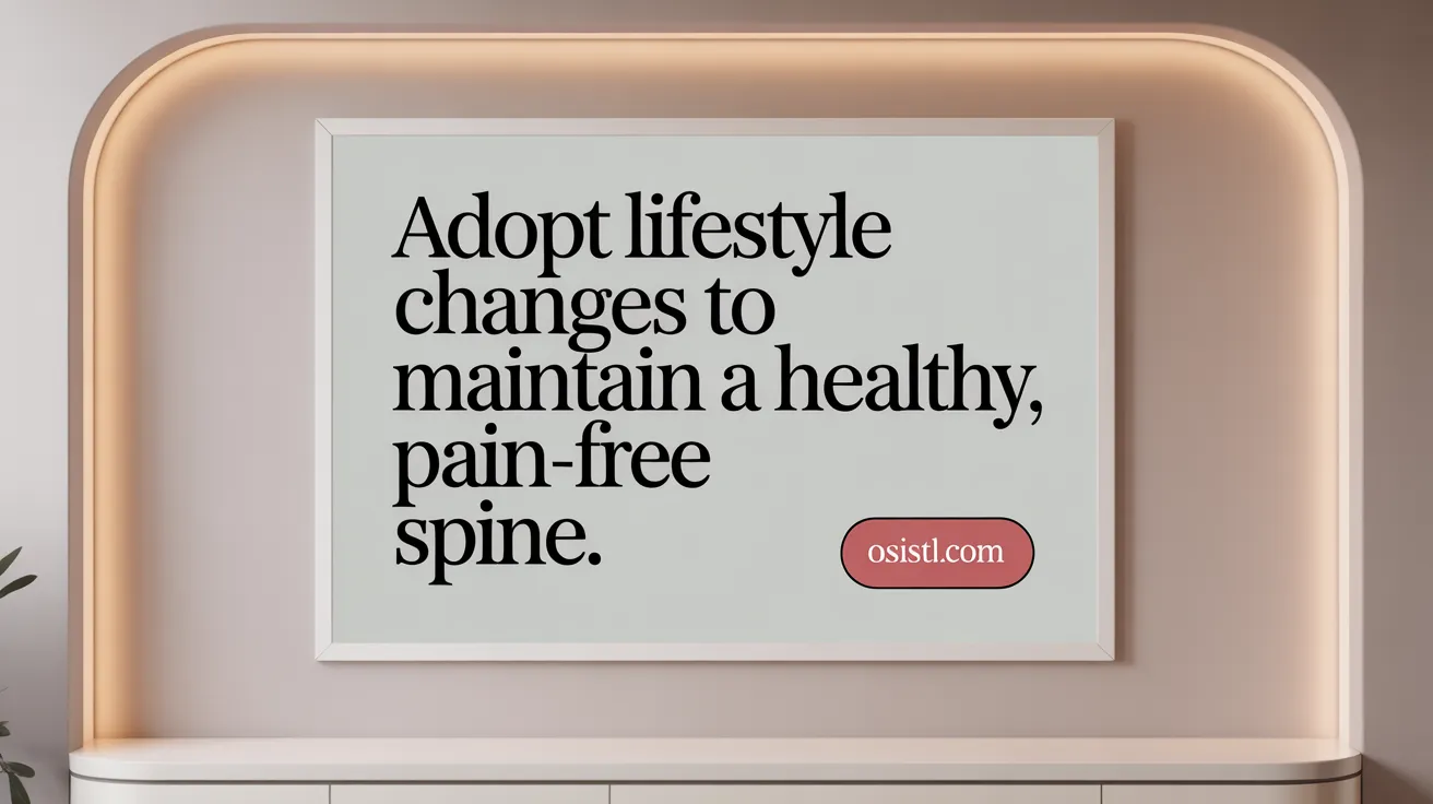 Adopt lifestyle changes to maintain a healthy, pain-free spine.