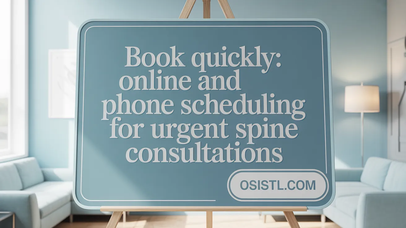 Book Quickly: Online and Phone Scheduling for Urgent Spine Consultations