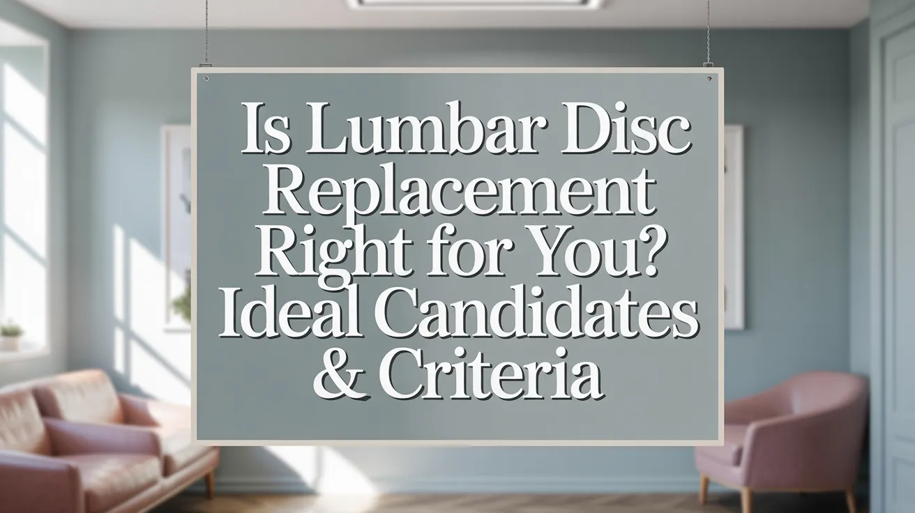 Is Lumbar Disc Replacement Right for You? Ideal Candidates & Criteria